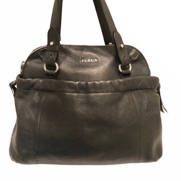 Furla soft black leather bag purse - Picture 1 of 13